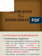 Wagsingan 'Kalikasan NG Komunikasyon PPT.'
