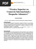 Plan de Estudio: Comercio Internacional y Aduanas | PDF | aduana | El ...