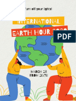 Orange and Yellow Illustration Earth Hour Poster