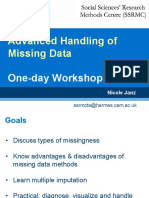 Advanced Handling of Missing Data: One-Day Workshop