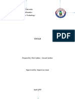 Title: Sulaimani Polytechnic University Technical College of Informatics Department of Database Technology