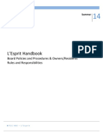 L'Esprit Handbook: Board Policies and Procedures & Owners/Residents Rules and Responsibilities