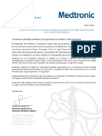 Carta Covid-19 Mexico MEDTRONIC PDF