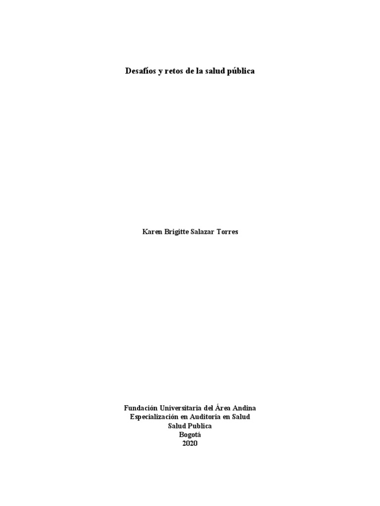 Desafíos y Retos de La Salud Pública | PDF | Epidemiología | Vigilancia