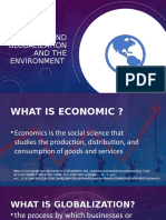 Economic and Globalization and The Environment