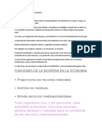 La Biosfera y La Actividad Económica