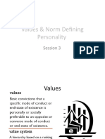 Values Norms Defining Personality