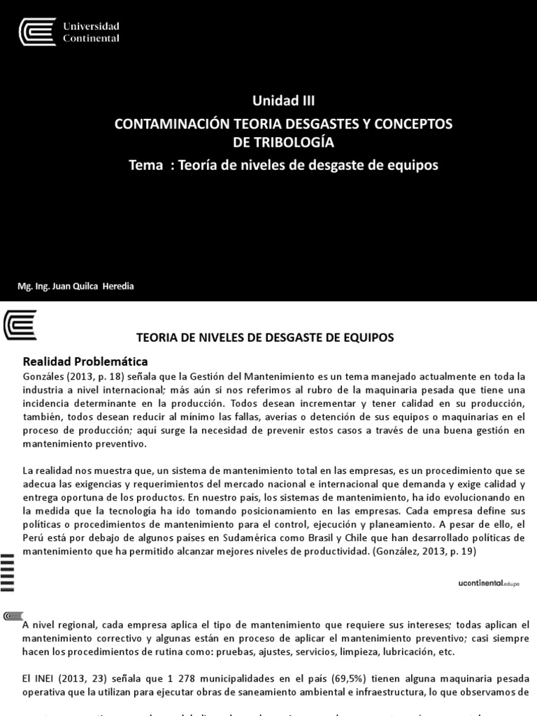 Teoría de Desgaste en Maquinaria Pesada | PDF | Lubricante | Motor de ...