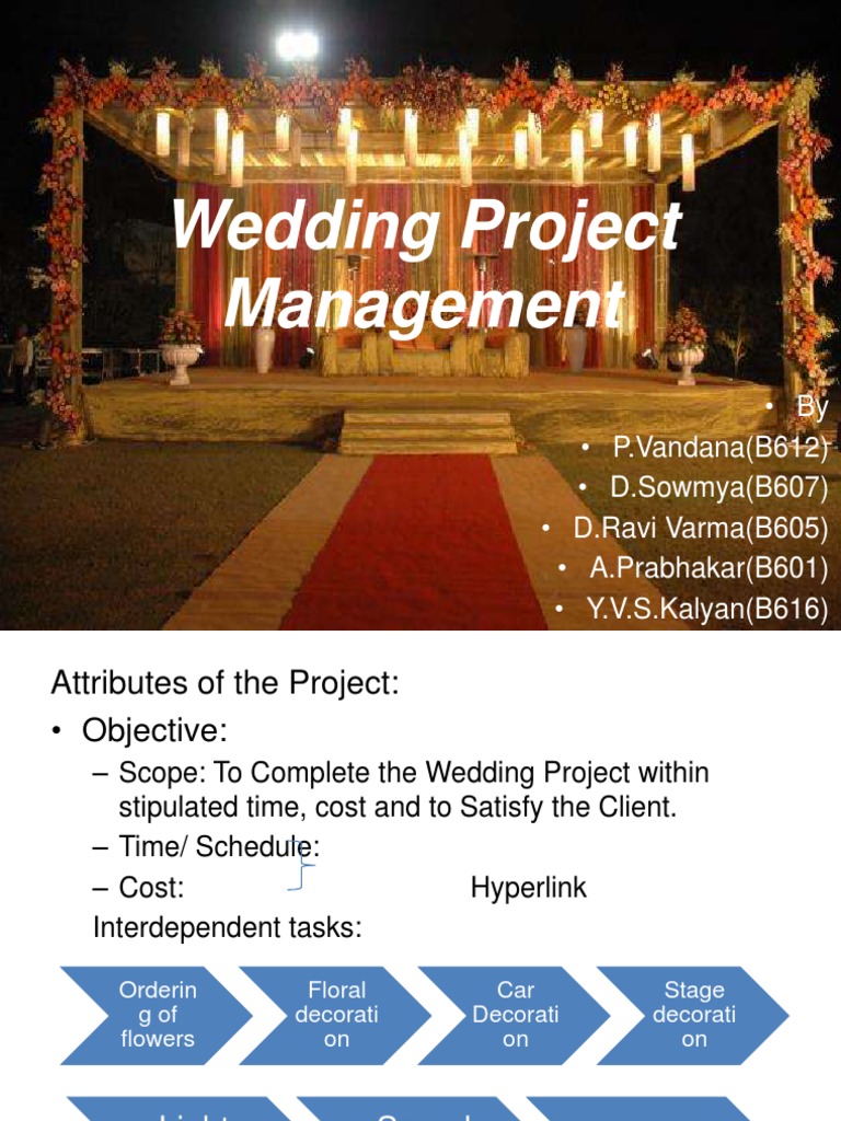 Wedding Project Management Guide | PDF | Lighting | Business