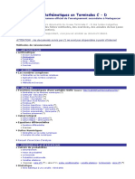 Les Mathématiques en Terminales C - D