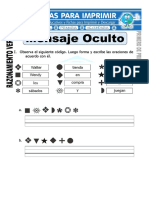 Ficha de Mensajes Ocultos para Primero de Primaria