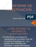 El Informe de Investigacion