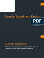 Sample Experiment Design