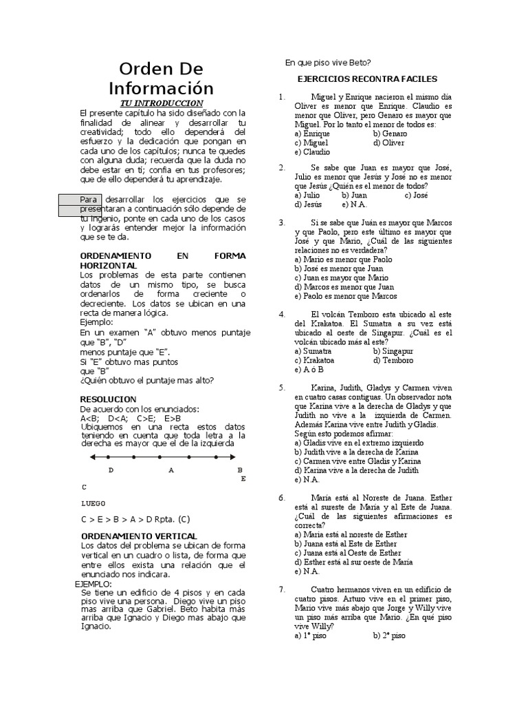 Orden de Información PDF