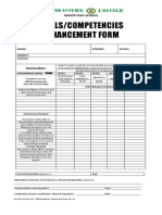 Skills/Competencies Enhancement Form: Instruction