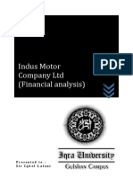 MY Indus Motor Company Ltd Financial Analysis