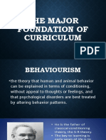 The Major Foundation of Curriculum