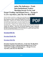 Abandon The Indicators Trade Like The Big Shots Institutional Traders Underground Shocking Secrets To Set and Forget Trading and Instant Fo A2jye PDF