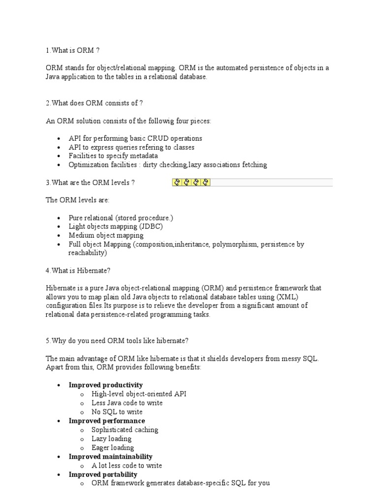 Understanding ORM and Hibernate Basics | PDF | Object Relational ...
