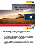 AGCO Dealership Agreement Level Upgrading-New Warehouse