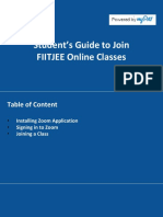 Student Guide To Join FIITJEE Online Classes With Zoom PDF