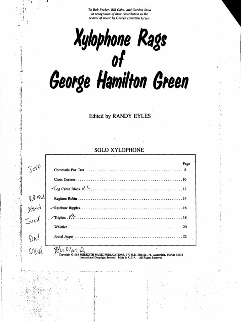 George hamilton green xylophone deals