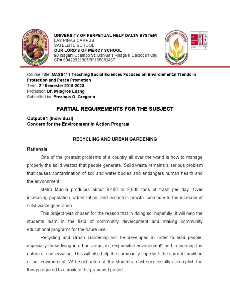 Sample Output1 Environment | PDF | Urban Agriculture | Recycling
