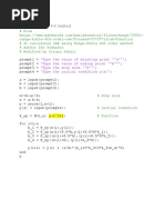 R-K Method MATLAB Code