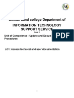 Genius Land College Department of Information Technology Support Service