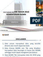 Kinerja Kementerian BUMN Tahun 2010