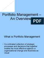 Portfolio Management - An Overview?
