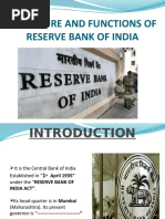 Structure and Functions of Reserve Bank of India