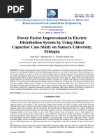 Power Factor Improvement in Electric Distribution System by Using Shunt Capacitor Case Study On Samara University, Ethiopia