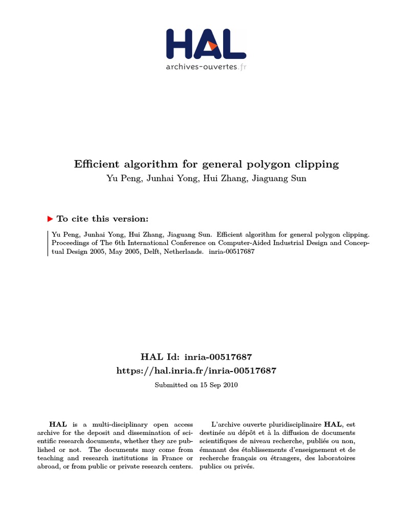 Efficient Polygon Clipping Algorithm | PDF | Geometry | Space