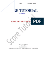 Score Tutorial: Gpat 2011 Test Series