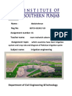 Pakistan's Irrigation System and Crop Production Rates