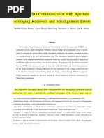 Relayed FSO Communication With Aperture Averaging Receivers and Misalignment Errors