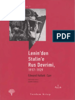 Edward Hallett Carr Lenin - Den Staline - e Rus Devrimi 1917-1929