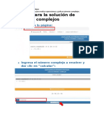 Pagina para la solución de números complejos - Algebra Lineal