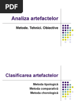 Analiza artefactelor. Tipologia