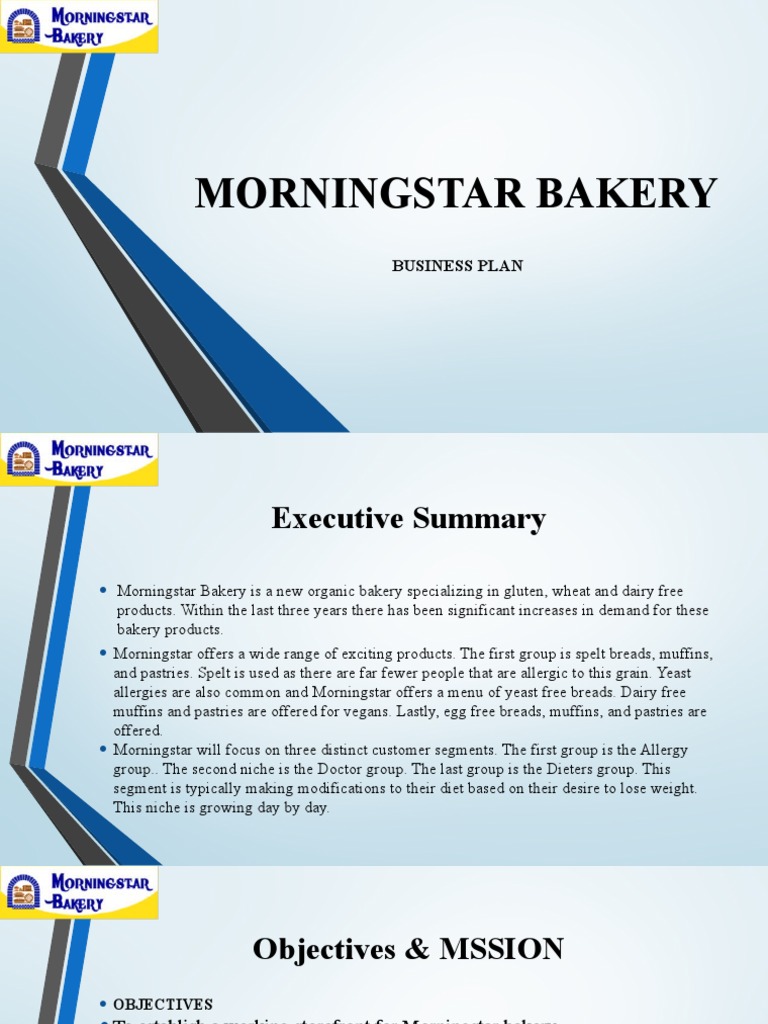 Morningstar Bakery Business Plan PDF Bakery Breads