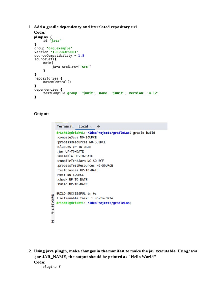 Add A Gradle Dependency and Its Related Repository Url. Code PDF