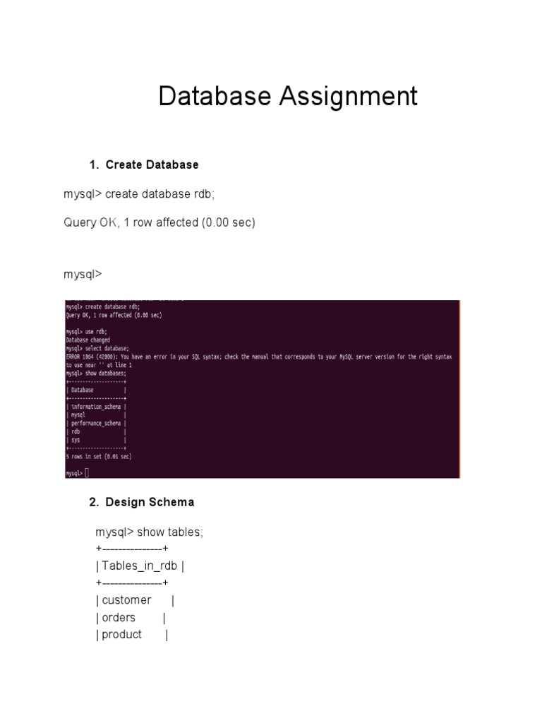 Database Assignment Sales Information Management