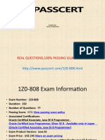 Real Questions, 100% Passing Guaranteed: 1Z0-808 Exam: Java SE 8 Programmer I