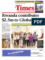 Rwanda Contributes $2.5m To Global Fund: Times