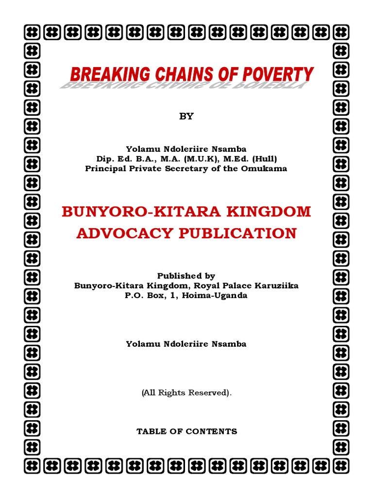 Breaking Chains of Poverty PDF PDF Uganda Taxes