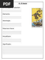 Tarot Card Worksheet