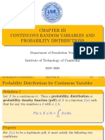 Continuous Random Variables and Probability Distributions: Institute of Technology of Cambodia
