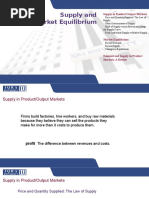 Supply and Market Equilibrium: Supply in Product/Output Markets