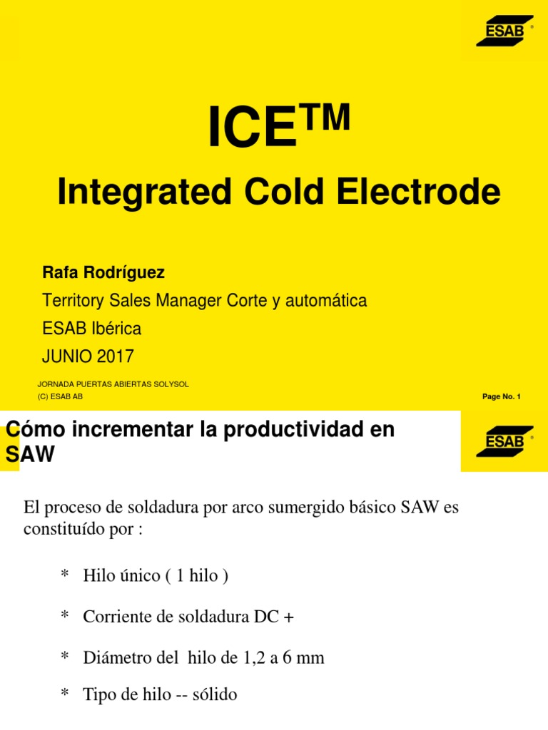 SAW2017 ESAB Change in Supplemental Filler Metal PDF Soldadura Construcción